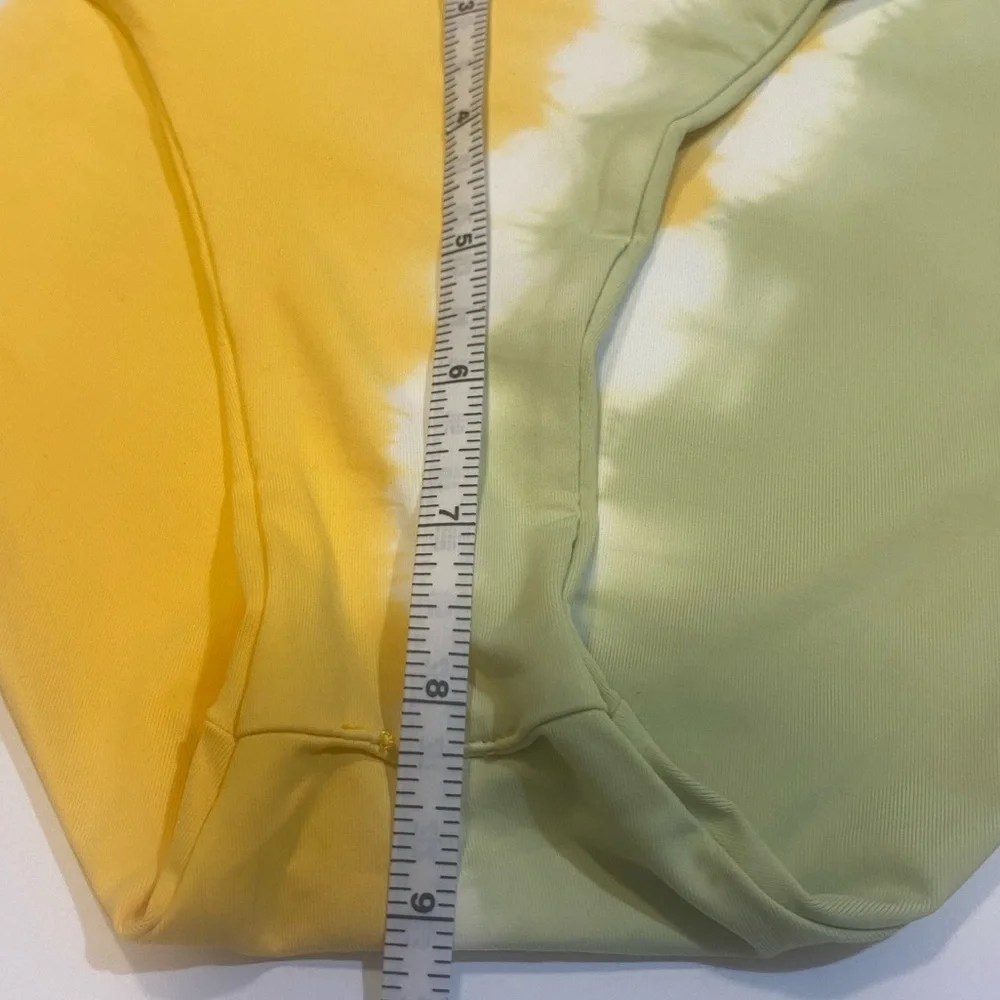 L*Space Sandy Bikini Bottom Classic, Diagonal Sunburst‎ Tie Dye, Large, NWT